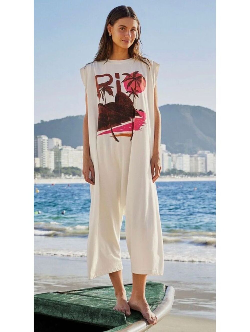 FARM Rio Rio Sleeveless Graphic Jumpsuit